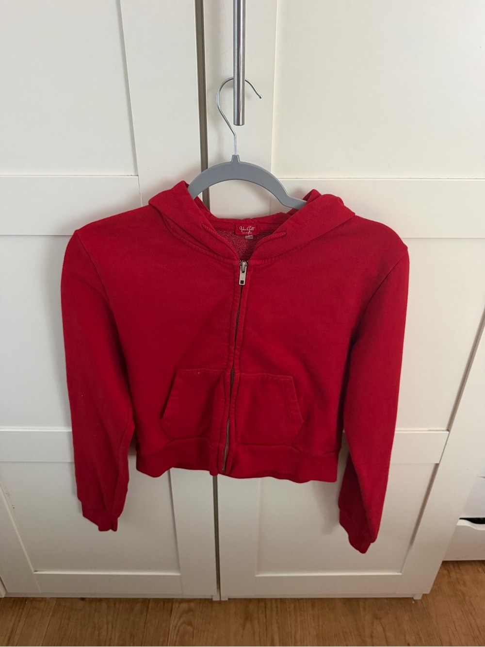 Brandy Melville Red Zip Hoodie